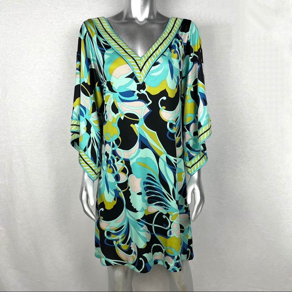 TRINA TURK SILK PRINT TUNIC DRESS Sz 6